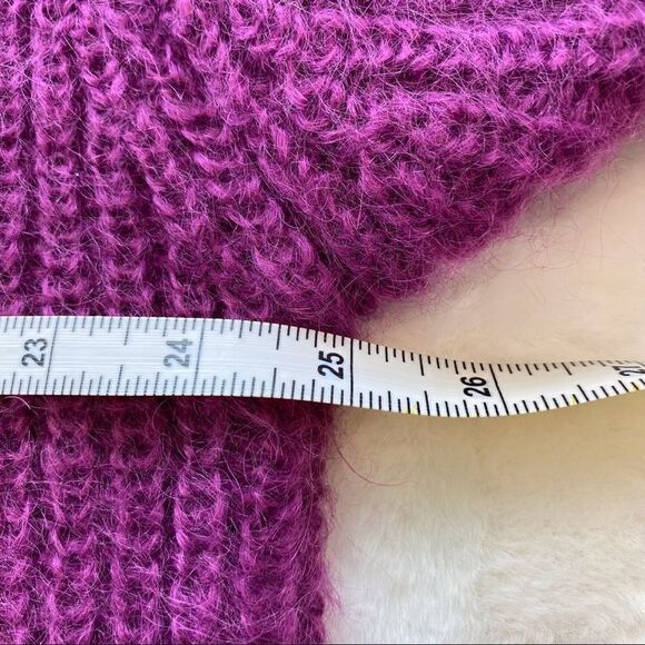 Andrea Jovine Purple Crew Neck Oversized Sweater Size Large - Picture 5 of 7